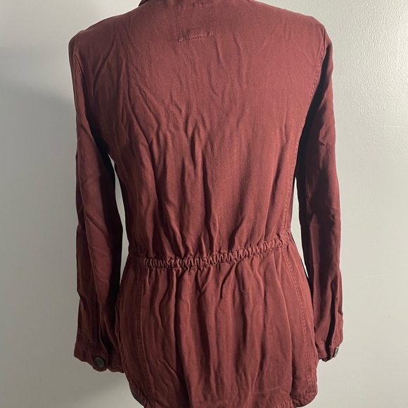 Full Tilt Burgundy Utility Jacket Women’s Small - Picture 9 of 12